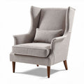 fauteuil de salon en tissu gris avec coussin dimensions 80 x 85 x 100 cm