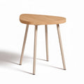 Table d'appoint en bois clair avec pieds en métal couleur beige dimensions 50 x 40 x 60cm